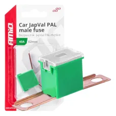 AMIO 03428 — Bezpiecznik samochodowy JAPVAL PAL męski 62mm 40A AMIO-03428