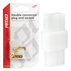 AMIO 03512 — Wtyczka gniazdo kostka złącze elektryczne 2 PIN + konektory AMIO-03512