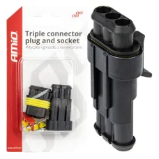 AMIO 03519 — Kostka wtyk złącze hermetyczne superseal 3 PIN AMIO-03519
