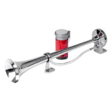 AMIO 03618 — Klakson sygnał dźwiękowy fanfara chrom 12V AMIO-03618