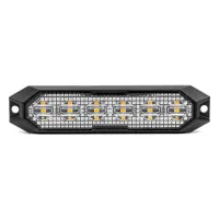 Lampa błyskowa ostrzegawcza płaska 6x3W LED R65 R10 12V 24V AMIO-03930
