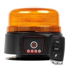 AMIO 03932 — Bezprzewodowa lampa ostrzegawcza kogut LED z pilotem R65 R10 12V 24V AMIO-03932