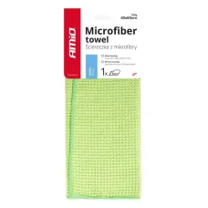 AMIO 03735 — Ściereczka mikrofibra waflowa do szyb okien luster 40x60 cm AMIO-03735