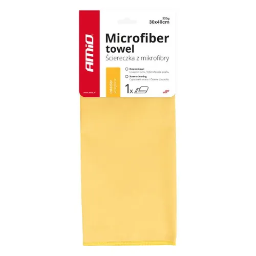 Mikrofibra ściereczka do mycia sprzątania czyszczenia wnętrza samochodu 30x40 cm AMIO-03744