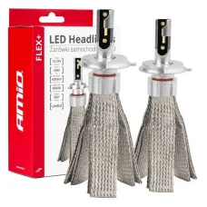 AMIO 03657/01082 — Żarówki samochodowe LED seria FLEX+ H4/H19 6000K 12V 24V Canbus AMIO-03657