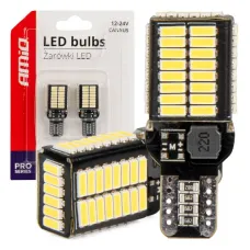 AMIO 03724 — Żarówki LED CANBUS PRO series T15e W16W 54x4014 SMD White 12V 24V AMIO-03724