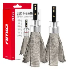 AMIO 03655/01081 — Żarówki samochodowe LED seria FLEX+ H1 12V 24V 6000K Canbus AMIO-03655