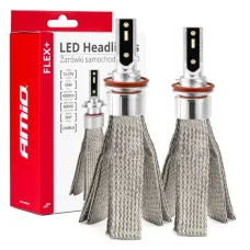 AMIO 03663/01086 — Żarówki samochodowe LED FLEX+ H8 H9 H11 H16 12V 24V 6000K Canbus AMIO-03663