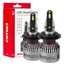 AMIO 03683 — Żarówki samochodowe LED seria K3 H7 12V 6000K Canbus AMIO-03683