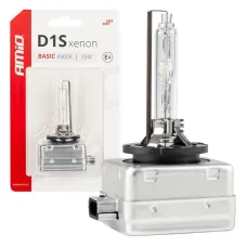 AMIO 03863 — Żarówka ksenonowa żarnik xenon D1S 35W 4300K BASIC blister AMIO-03863
