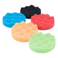 Zestaw gąbek do polerowania gąbki polerskie na rzep 5 el. 80 mm AMIO-03707