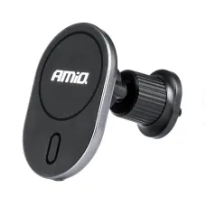 AMIO 03769 — Uchwyt do samochodu na telefon z ładowarką indukcyjną do kratki My Mag 15W AMIO-...