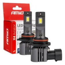 AMIO 03767 — Żarówki samochodowe LED seria X4 Aviator HB4 6500K Canbus AMIO-03767