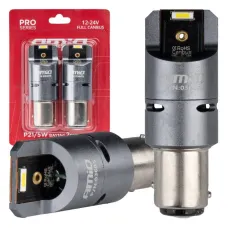 AMIO 03605 — Żarówki LED FULL CANBUS PRO P21/5W 2x1860 SMD białe 12V 24V AMIO-03605