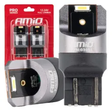 AMIO 03601 — Żarówki LED FULL CANBUS PRO W21/5W 2x1860 SMD białe 12V 24V AMIO-03601