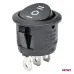 Włącznik przełącznik czarny okrągły 12V 230V BU03 AMIO-03614