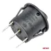 Włącznik czarny okrągły 12/230V BU03 AMIO-02463