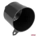 Lejek plastikowy czarny uniwersalny do paliwa cieczy wody owalny 12 cm AMIO-04043