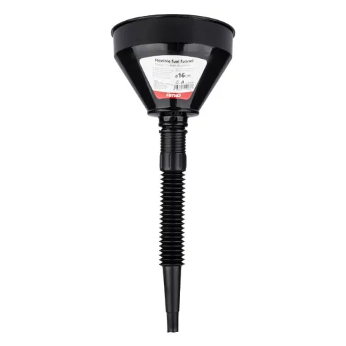 Lejek elastyczny czarny uniwersalny z sitkiem do paliwa cieczy wody 16 cm AMIO-04038