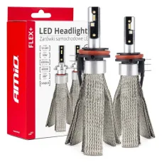 AMIO 03666/01080 — Żarówki samochodowe LED seria FLEX+ H15 6000K 12V 24V Canbus AMIO-03666