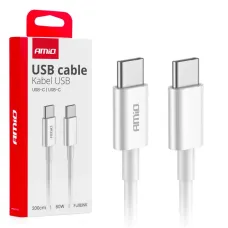 AMIO 03897 — Kabel do ładowania USB-C - USB-C 60W 200cm FullLINK AMIO-03897