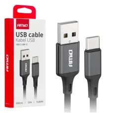 AMIO 03900 — Kabel do ładowania USB-A - USB-C 2A 200cm FullLINK AMIO-03900