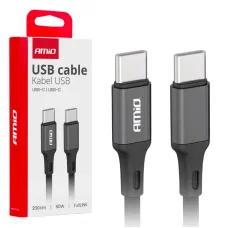 AMIO 03903 — Kabel do ładowania USB-C - USB-C 60W 200cm FullLINK AMIO-03903