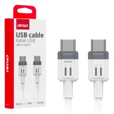 AMIO 03909 — Kabel do ładowania USB-C - USB-C 60W 200cm FullLINK AMIO-03909