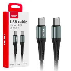 AMIO 03915 — Kabel do ładowania USB-C - USB-C 60W 200cm FullLINK AMIO-03915