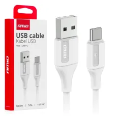 AMIO 03917 — Kabel do ładowania USB-A - USB-C 3A 100cm FullLINK AMIO-03917