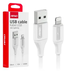 AMIO 03919 — Kabel do ładowania USB-A - LIGHTNING IPHONE 3A 100cm FullLINK AMIO-03919