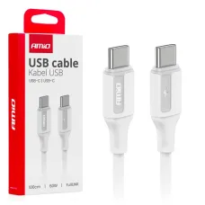 AMIO 03920 — Kabel do ładowania USB-C - USB-C 60W 100cm FullLINK AMIO-03920