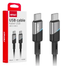 AMIO 03926 — Kabel do ładowania USB-C - USB-C 60W 100cm FullLINK AMIO-03926