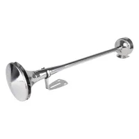 Klakson fanfara pneumatyczna sygnał dźwiękowy chrom 620mm niski ton AMIO-04078