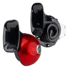 AMIO 04075 — Klakson sygnał dźwiękowy komplet 2 szt. czerwone 125 mm 12V AMIO-04075