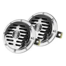 AMIO 04074 — Klakson sygnał dźwiękowy chrom 125 mm 12V AMIO-04074