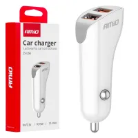 Ładowarka samochodowa 2x USB-A 2.1A AMIO-03874