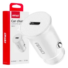 AMIO 03876 — Ładowarka samochodowa USB-C 20W AMIO-03876