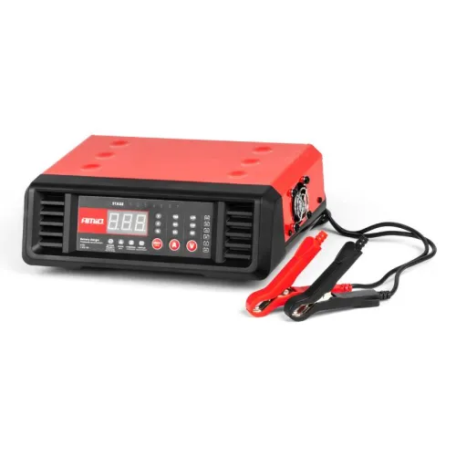 Prostownik cyfrowy stacjonarny 10A 6V 12V AMIO-04056