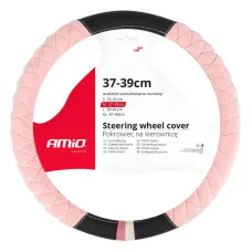 AMIO 04166 — Pokrowiec nakładka na kierownicę samochodową SWC-56-M 37-39cm AMIO-04166