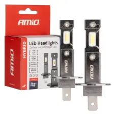 AMIO 04112 — Żarówki samochodowe LED seria HYBRID H1 6000K Canbus 60W AMIO-04112