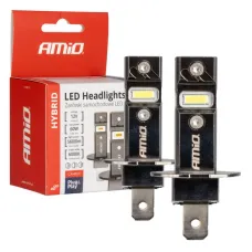 AMIO 04113 — Żarówki samochodowe LED seria HYBRID H3 6000K Canbus 60W AMIO-04113
