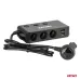 Rozdzielacz rozgałęźnik trójnik zapalniczki + woltomierz ładowarka USB USB-C 12V 24V AMIO-03781