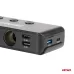 Rozdzielacz rozgałęźnik trójnik zapalniczki + woltomierz ładowarka USB USB-C 12V 24V AMIO-03781