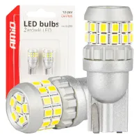 Żarówki LED CANBUS T10 W5W 30SMD 2016 White 12V 24V AMIO-04233
