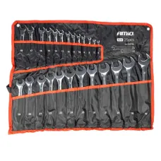 AMIO 04195 — Klucze płaskie oczkowe zestaw kluczy oczkowych 6-32 mm 25 szt. AMIO-04195