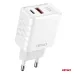 Ładowarka sieciowa Quick Charge GaN 38W USB-A + USB-C AMIO-04287