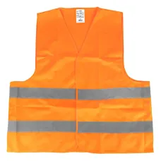 AMIO 03985 — Kamizelka ostrzegawcza odblaskowa pomarańczowa z certyfikatem XXL AMIO-03985