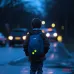 Naklejki fluorescencyjne odblaskowe ostrzegawcze dla dzieci stopki AMIO-03940