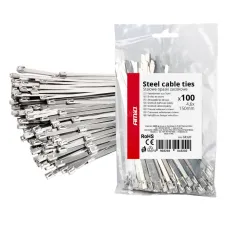 AMIO 04320 — Opaski zaciskowe metalowe ze stali nierdzewnej 4.6x150mm 100 szt. AMIO-04320